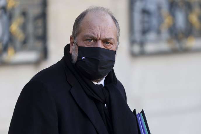 Justice Minister Eric Dupond-Moretti leaves the Elysee Palace on November 18 in Paris.