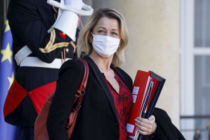 The Minister of Ecological Transition, Barbara Pompili, as she left the Elysee Palace on November 18.