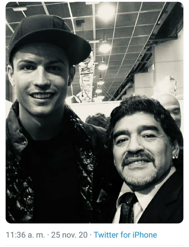 Pelé and Cristiano Ronaldo moved by the death of Diego Armando Maradona