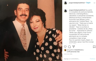 Actress Guadalupe Vázquez 3 Cándido Pérez dies