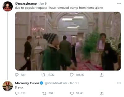 Macaulay Culkin opts to cut Trump out of the movie