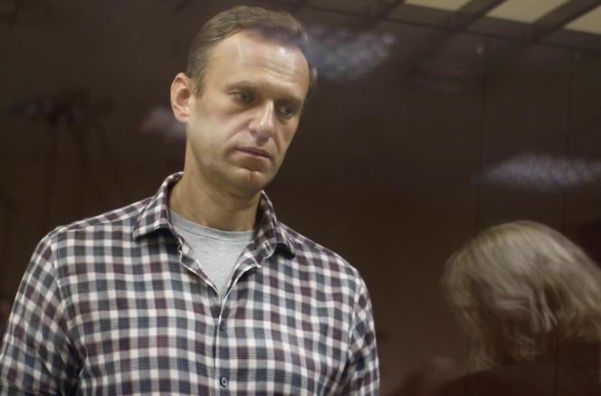 Russian opponent Alexei Navalny during his trial, in Moscow, Russia, on Saturday, February 20, 2020.