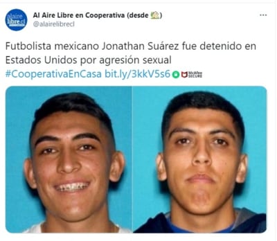 Footballer Jonathan Suárez arrested sexual assault 2