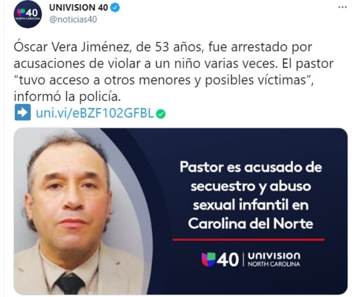 Hispanic Pastor Child Abuse Charges Óscar Vera Jiménez 3