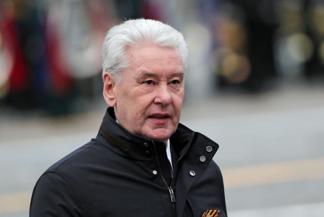 Moscow Mayor Sergei Sobyanin at a military parade in Moscow in May 2021.