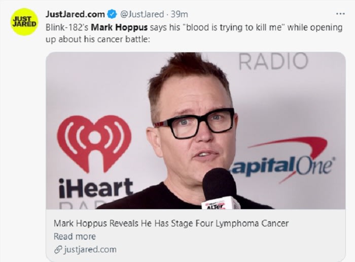 They express their support for Mark Hoppus
