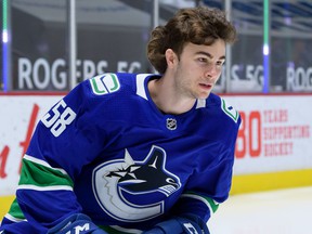 Will Lockwood's speed and tenacity scored points at Canucks training ground.