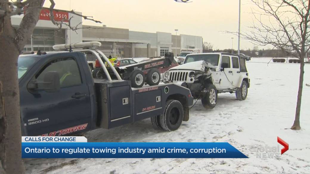 Click to Play Video: 'Ontario Government Aims to Crack Down on Organized Crime in the Towing Industry'