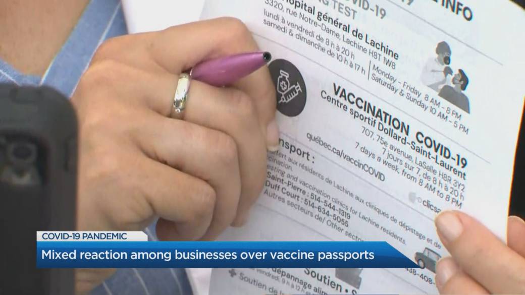 Click to Play Video: 'Mixed Reaction Among Ontario Businesses on Vaccine Passports'