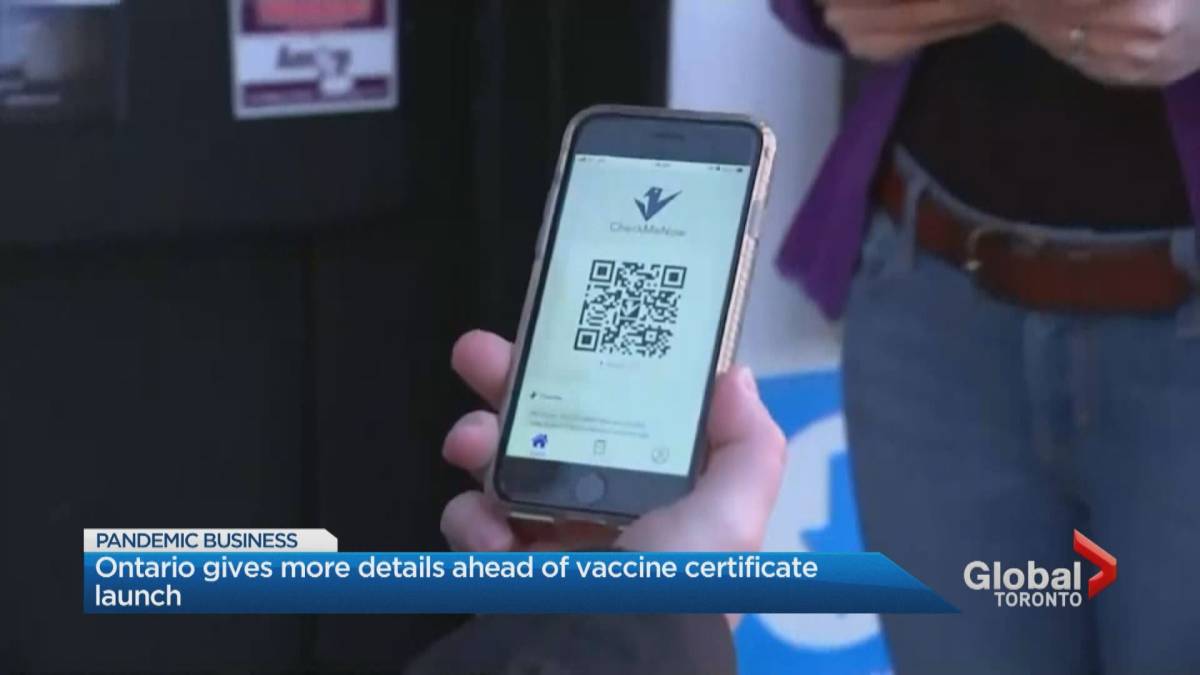 Click to Play Video: 'Ontario Government Reveals More Details Ahead of COVID-19 Vaccine Certificate Release'