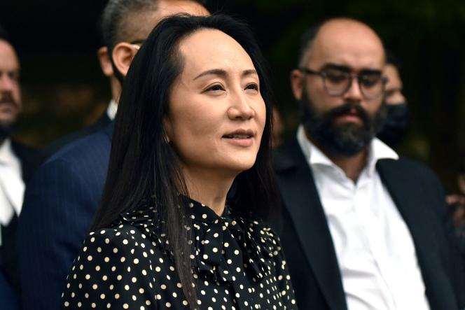 Former CFO of Chinese telecoms giant Huawei, Meng Wanzhou, in Vancouver, Canada, September 24, 2021.