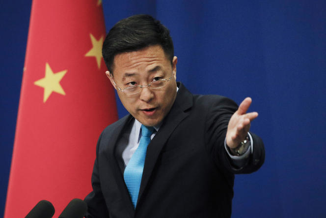 Chinese Foreign Ministry spokesman Zhao Lijian on February 24, 2020 in Beijing.