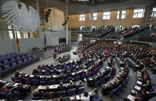 Inside the Bundestag in Berlin in 2013.
