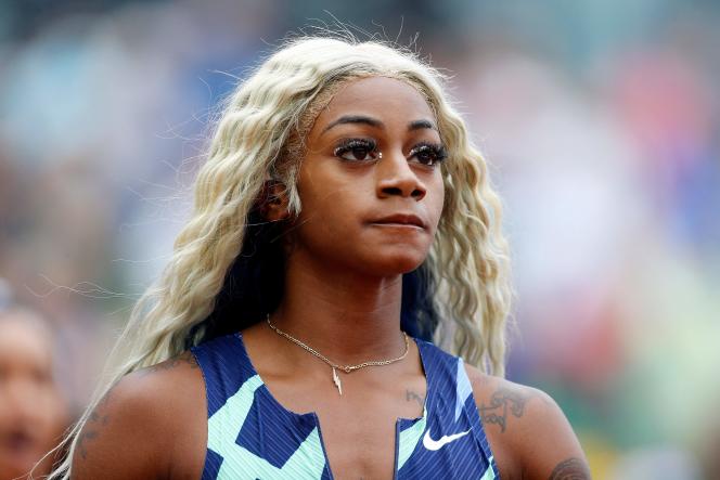 US sprinter Sha'Carri Richardson, here on August 20, 2021 in Eugene, Ore., Was deprived of the Olympics due to a thirty-day suspension following testing positive for marijuana at the US Olympic trials in June.
