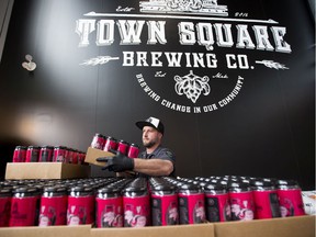 Brandon Boutin, co-owner of Town Square Brewing, taken Tuesday, April 14, 2020, in Edmonton.
