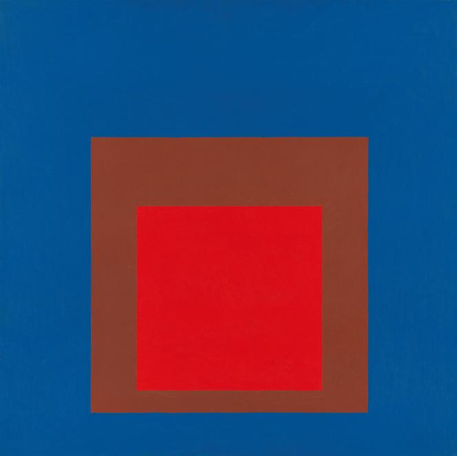“Homage to the Square: On Near Sky” (1963), by Josef Albers, oil on masonite, MMA New York.