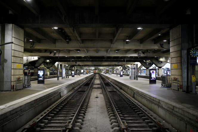 Montparnasse station, in Paris, on December 8, 2019.