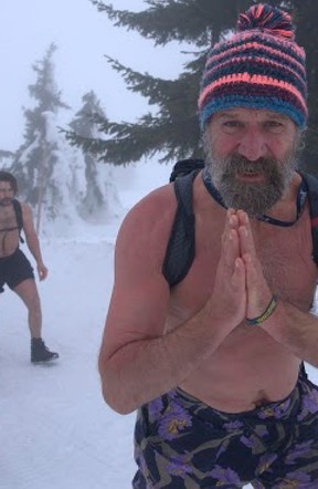 Two years ago, Edmonton firefighter Wes Bauman (left) traveled to Poland to learn how to control body systems from Wim Hof, known to many as The Iceman.  