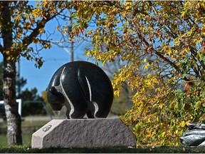 Enoch held a groundbreaking ceremony for his new memorial dedicated to survivors of residential schools behind Maskekosak Kiskinomatowikamik School west of Edmonton on Wednesday, Sept. 29, 2021.