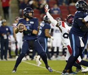 At least for now, the Toronto Argonauts are turning to McLeod Bethel-Thompson as their favorite quarterback.  USA TODAY Sports