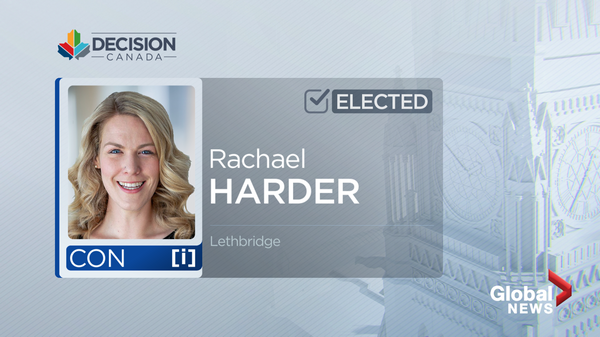 Conservative candidate Rachael Harder is expected to win the seat in Lethbridge.