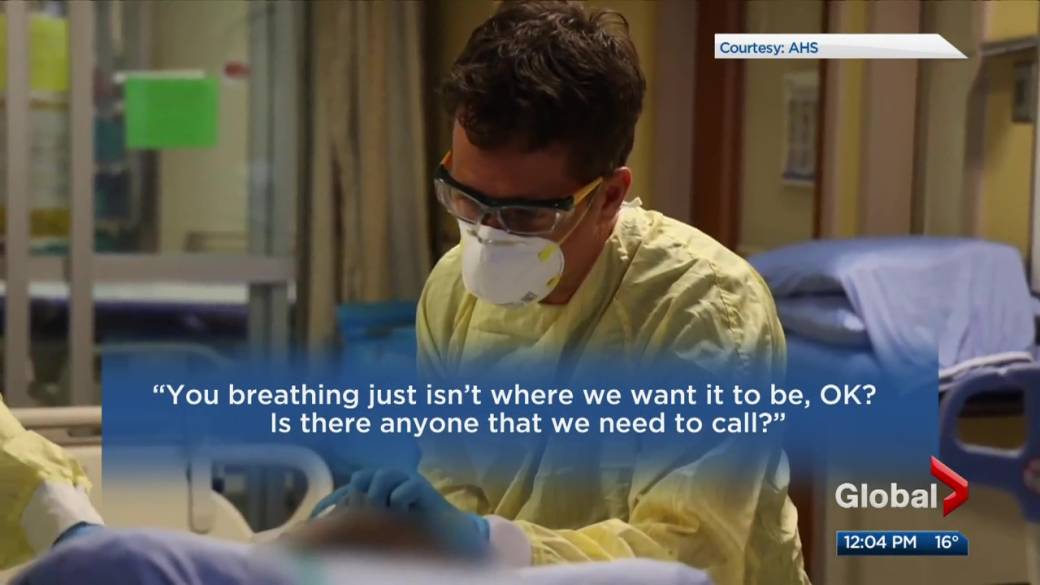 Click to play video: 'AHS Releases Intubation Video As Alberta's Expanded ICUs Operate Nearly Capacity'