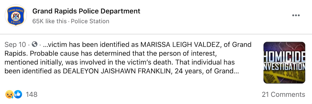 The motive in the crime of Marissa Valdez is not yet known