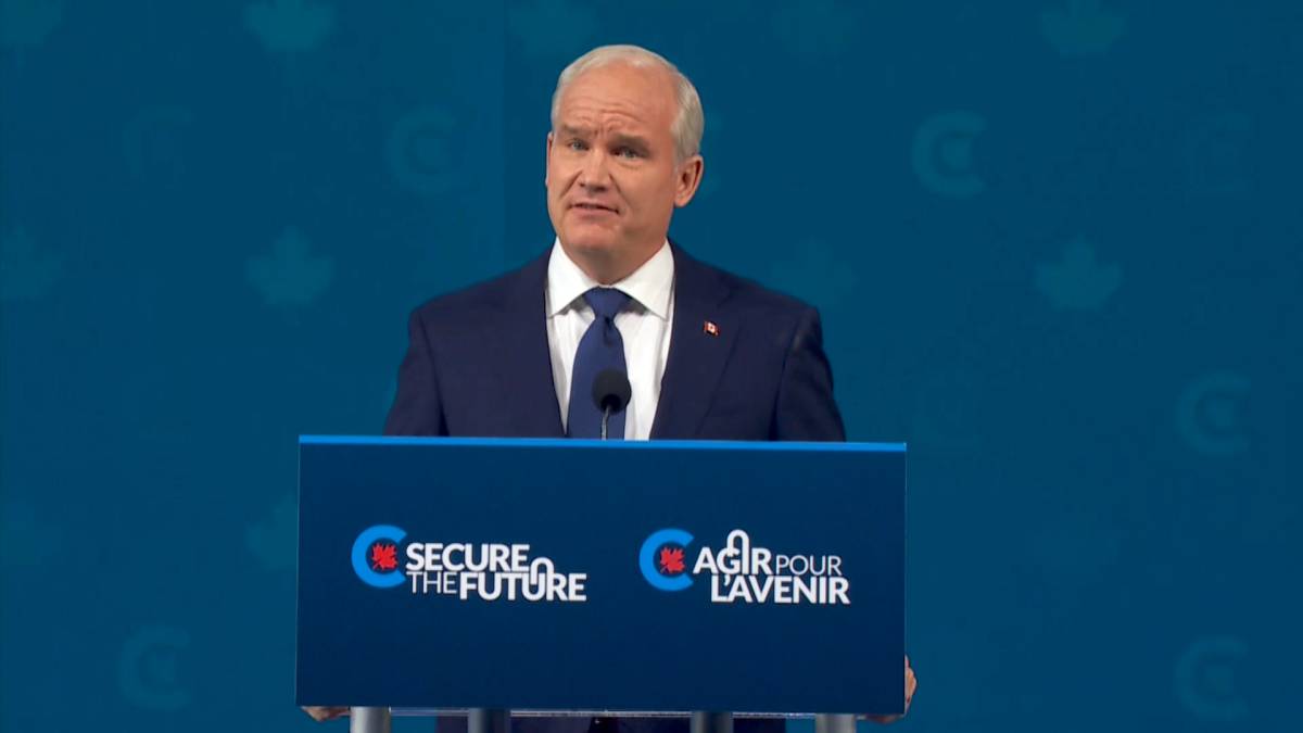 Click to play video: 'Election in Canada: Conservative Leader Erin O'Toole Addresses Supporters After Trudeau's Victory'