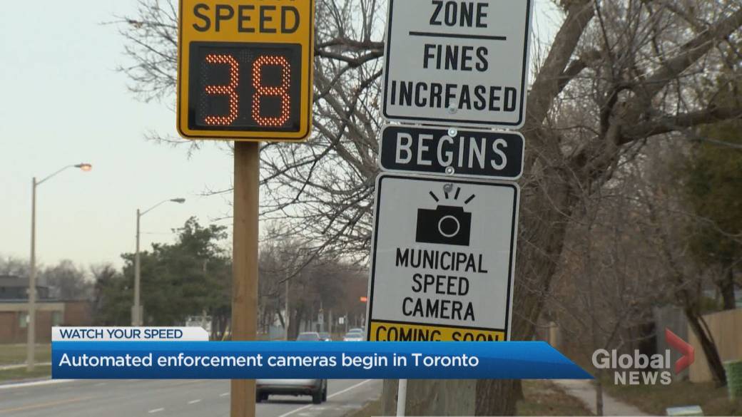 Click to play video: 'Automatic speed cameras start issuing tickets in Toronto'