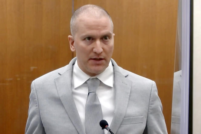 Derek Chauvinist at his trial in Minneapolis, Minnesota, June 25, 2021.