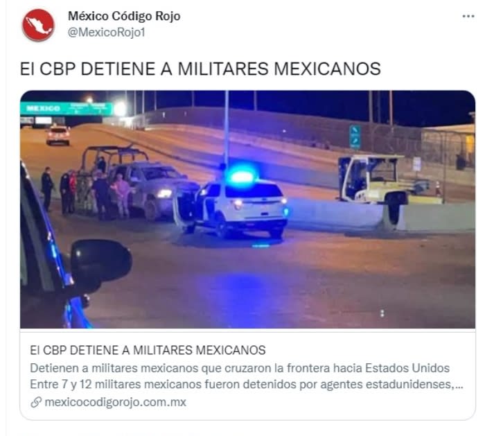 CBP detains Mexican military: Events that occurred at the border