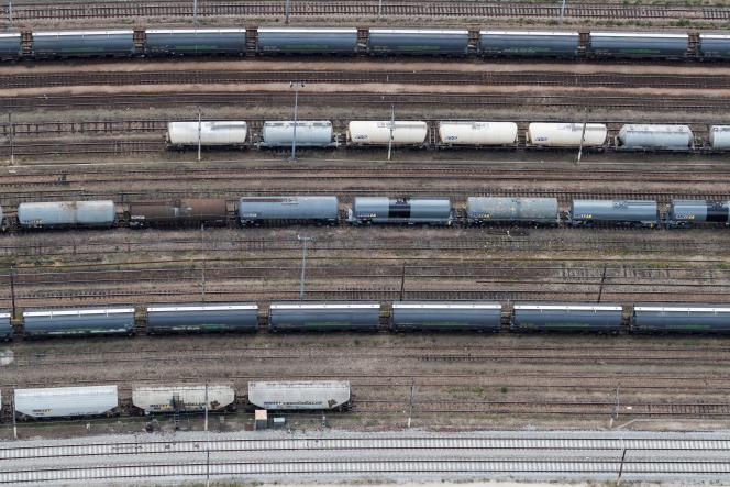 Freight trains in Paris, July 11, 2019.