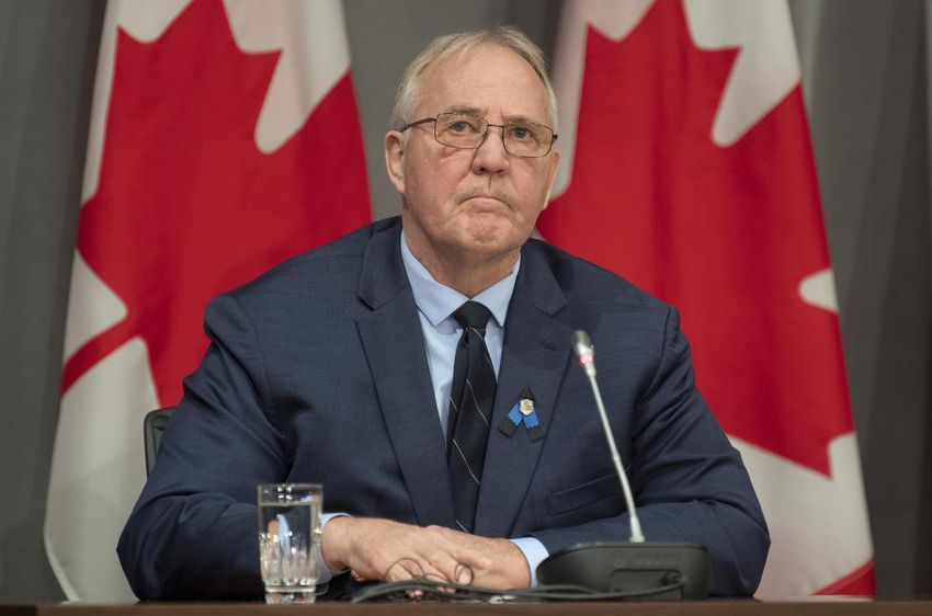 Federal Minister of Public Safety Bill Blair during a press conference in Ottawa, Monday, April 20, 2020.