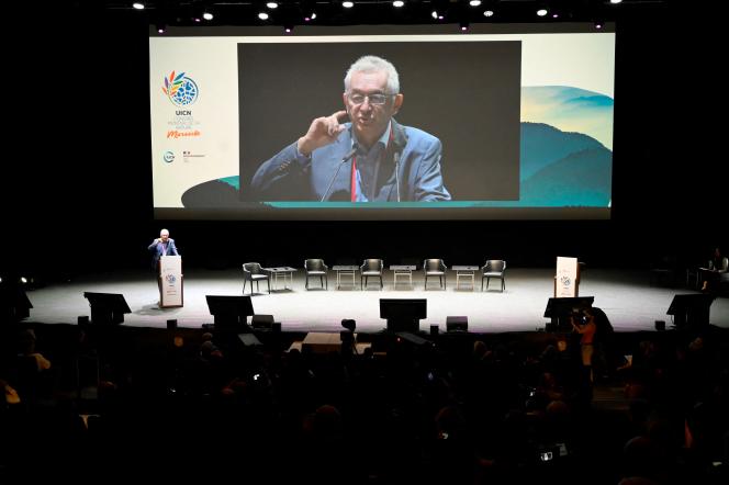 Bruno Oberle, Director General of IUCN, during the congress in Marseille, September 3, 2021.