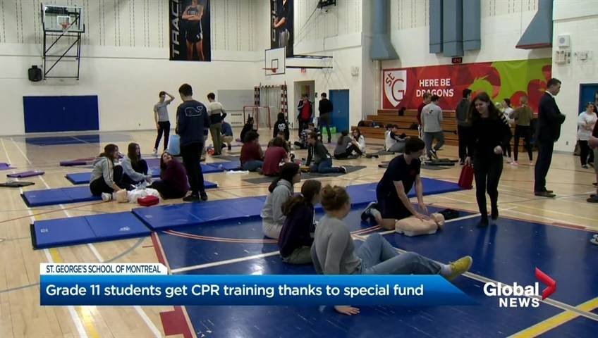 Click to play video: 'A student's near-death experience prompts Montreal school to implement mandatory CPR training'
