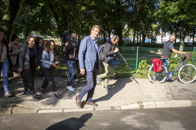 Yannick Jadot, candidate for the environmentalists primary, in Sevran (Seine-Saint-Denis), September 21, 2021.