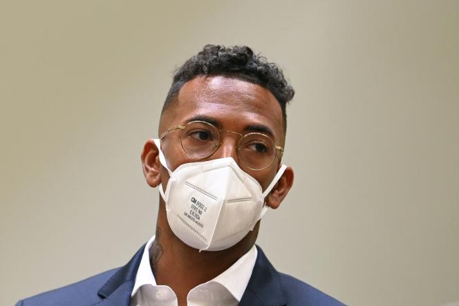 German Jérôme Boateng, defender of Olympique Lyonnais, during his trial for violence against his former partner, in Munich, September 9, 2021.