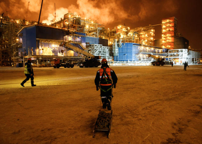 Gas development in the Yamal Peninsula in the Russian Arctic on December 7, 2017.