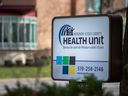 The exterior of the Windsor-Essex County Health Unit is shown in this 2020 file photo.