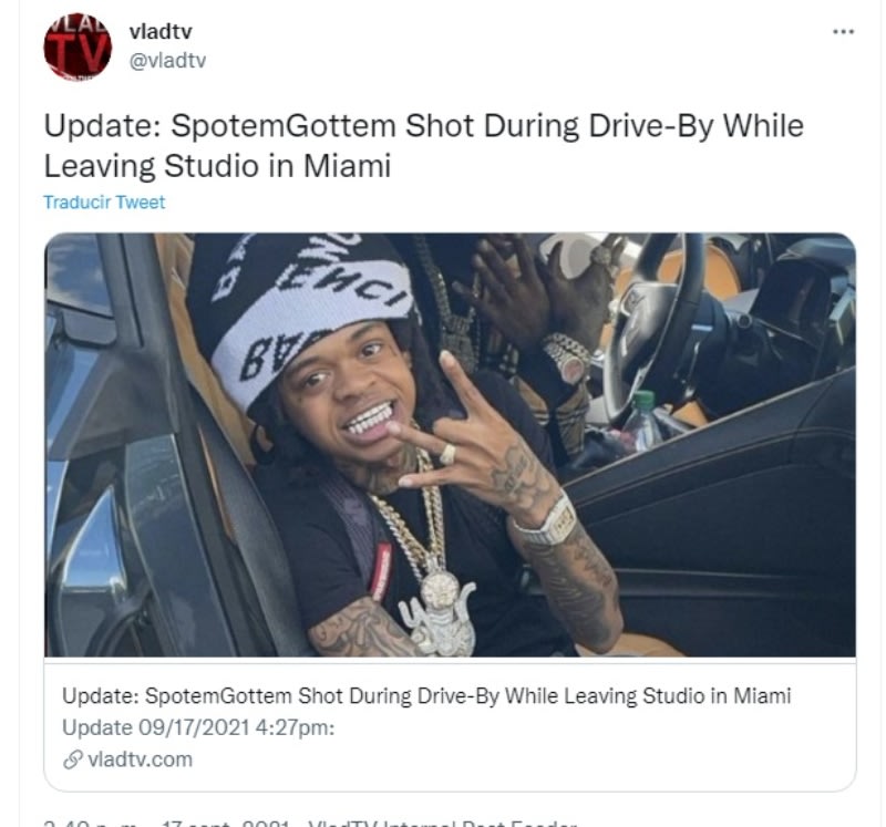 Rapper SpotemGottem Injured Shooting: Involved In Murder?