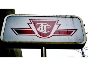 A sign for TTC in Toronto.