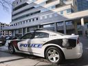 A Windsor Police Service cruiser is displayed in front of the center's headquarters on Thursday, Feb.20, 2020.