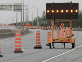 The Ile aux Tourtes bridge will be closed westbound overnight this weekend.