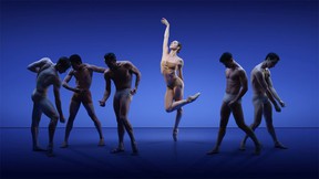 Six of the 33 members of the ensemble who performed in The Four Seasons' production of Les Grands Ballets.