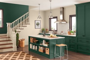Mint, sage, emerald and forest hues reflect a growing desire to embrace nature indoors.  SHERWIN-WILLIAMS