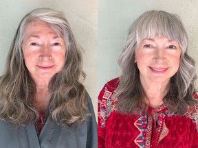 Nada Boote is a 71-year-old retiree looking for a fun and stylish new look.  On the left is Nada before her makeover, on the right is her after.