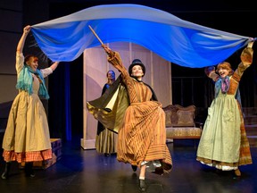 From left to right, Elizabeth Chamberlain, Julia van Dam, Hannah Wigglesworth and Erin Pettifor are the March sisters in the new Opera Nuova production of the Broadway musical Little Women.