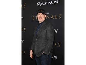 Producer Kevin Feige arrives for the world premiere of Marvel Studios' Eternals at the El Capitan Theater in Hollywood on October 18, 2021.