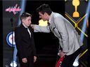 Carey Price of the Montreal Canadiens presents his friend Anderson Whitehead with a jersey and trip to the 2020 NHL All-Star Game during the 2019 NHL Awards on June 19, 2019 in Las Vegas.