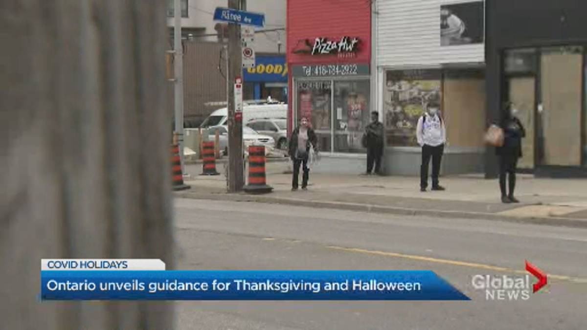 Click to play video: 'COVID-19: Ontario Reveals Thanksgiving and Halloween Guidelines'